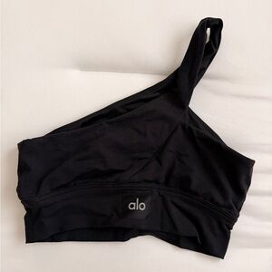 Alo Women's Black One-Shoulder Bralette